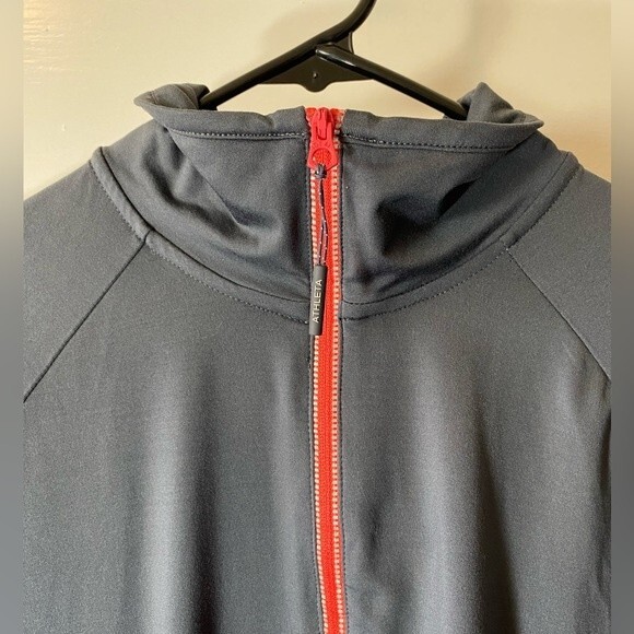 ATHLETA Malibu Half Zip Active Hike Jacket Pullover in Grey/Red Sz Medium - Picture 4 of 14